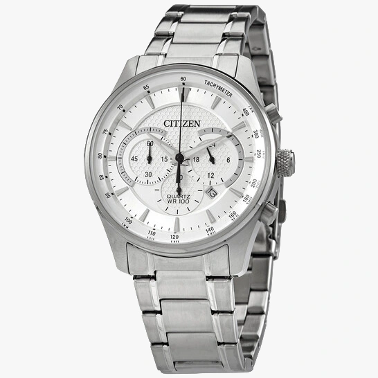 Chronograph Quartz Silver Dial AN8190-51A